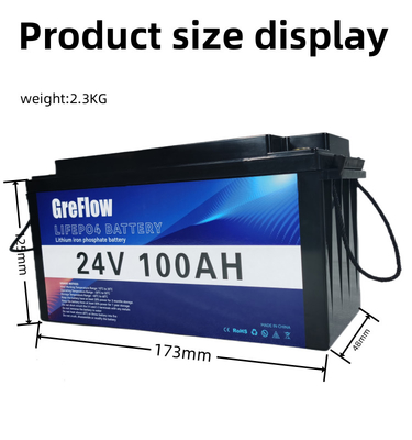 Langer Blei-Säure-Batterie-Ersatz des Nutzungsdauer-Lithium-24v 100ah mit intelligentem BMS